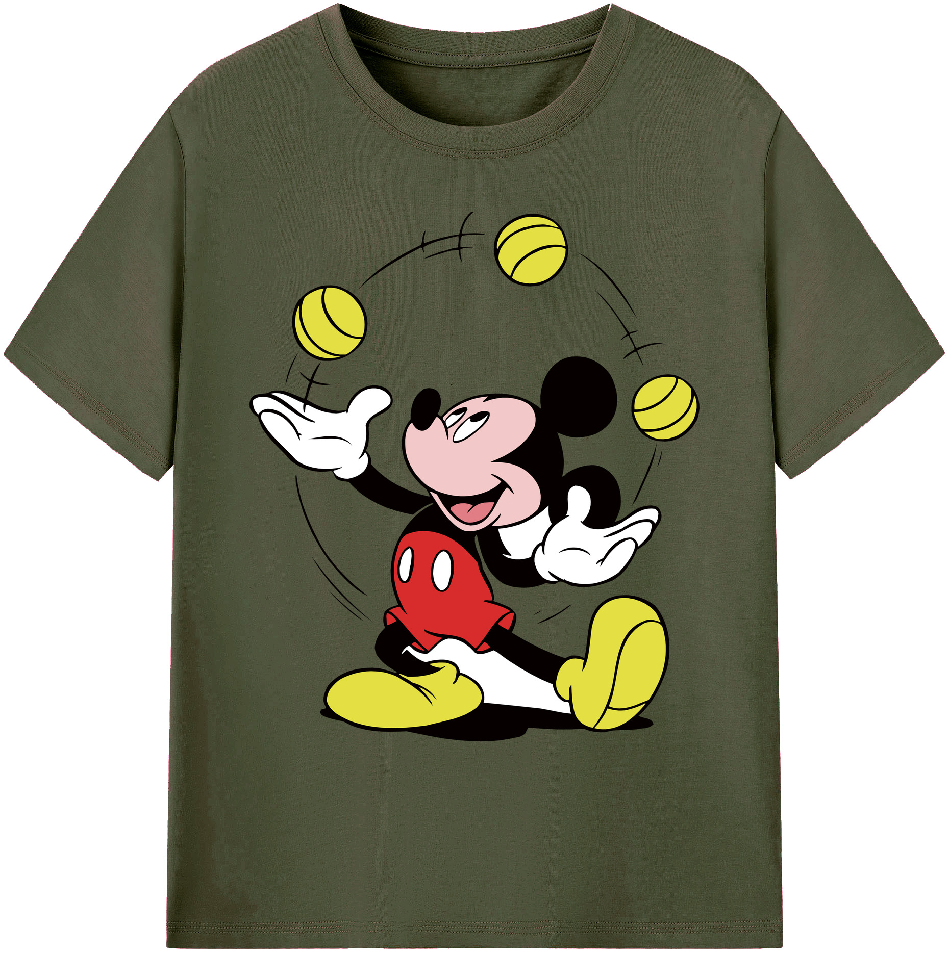 ミッキーマウス Mickey Mouse 綿100％ メンズ半袖Tシャツ｜肌触りやわらか＆通気性